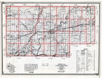 Rush County Map, Wisconsin State Atlas 1959
